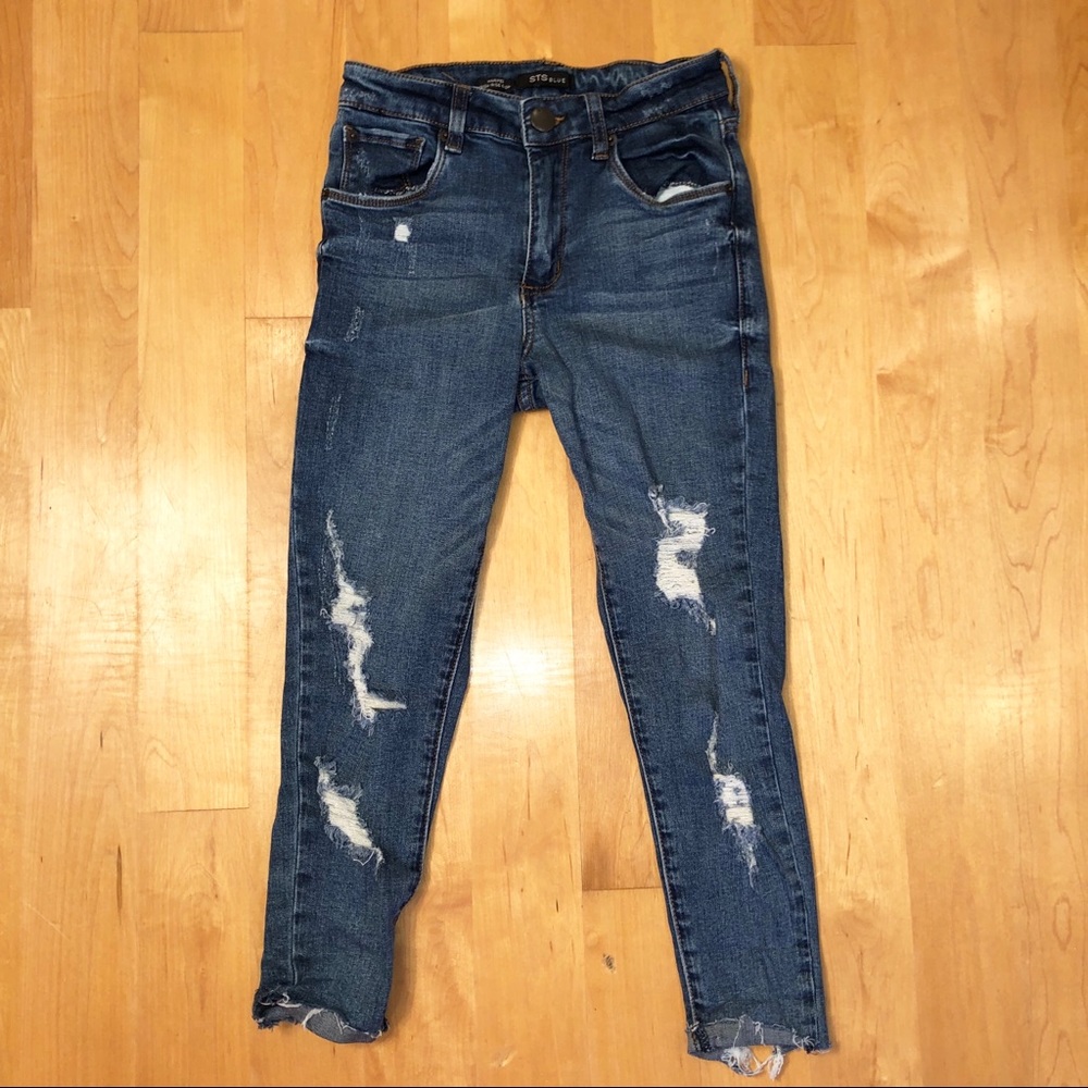 STS Blue High Waisted Ankle Jeans - Picture 3 of 6